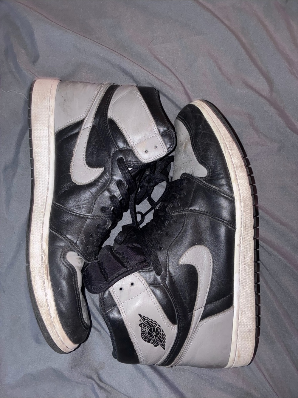 Jordan High-Top Sneakers in Black and Gray